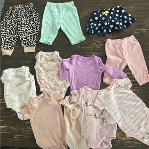 Bundle of size 0-3 month baby girl clothes
